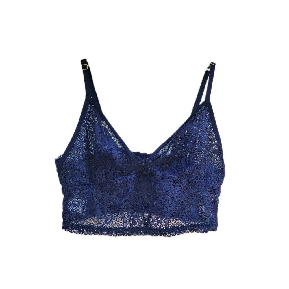 AERIE Blue Lace Detail Bralette Size X-Small